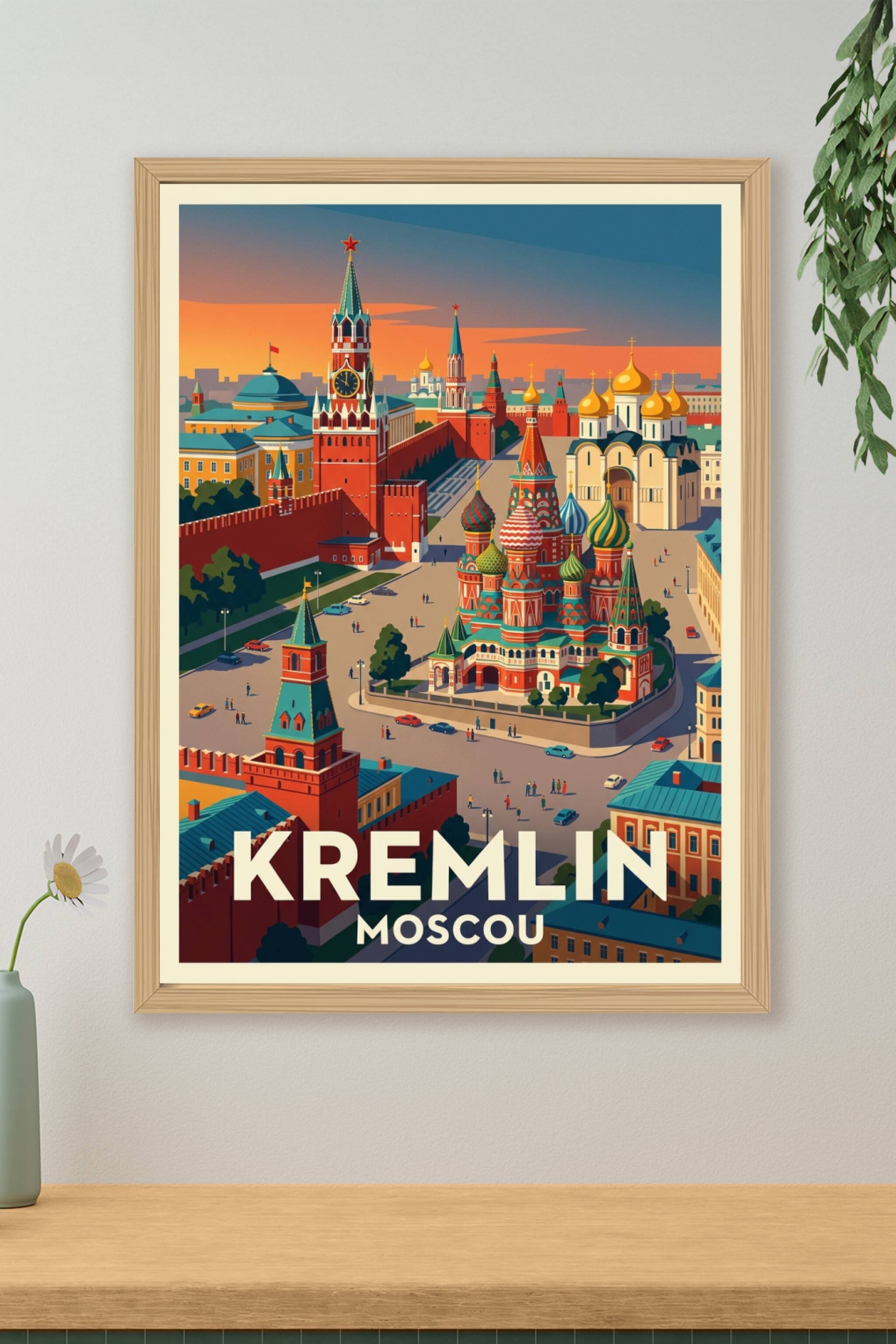 Affiche du Kremlin, poster Moscou Russie | Afich