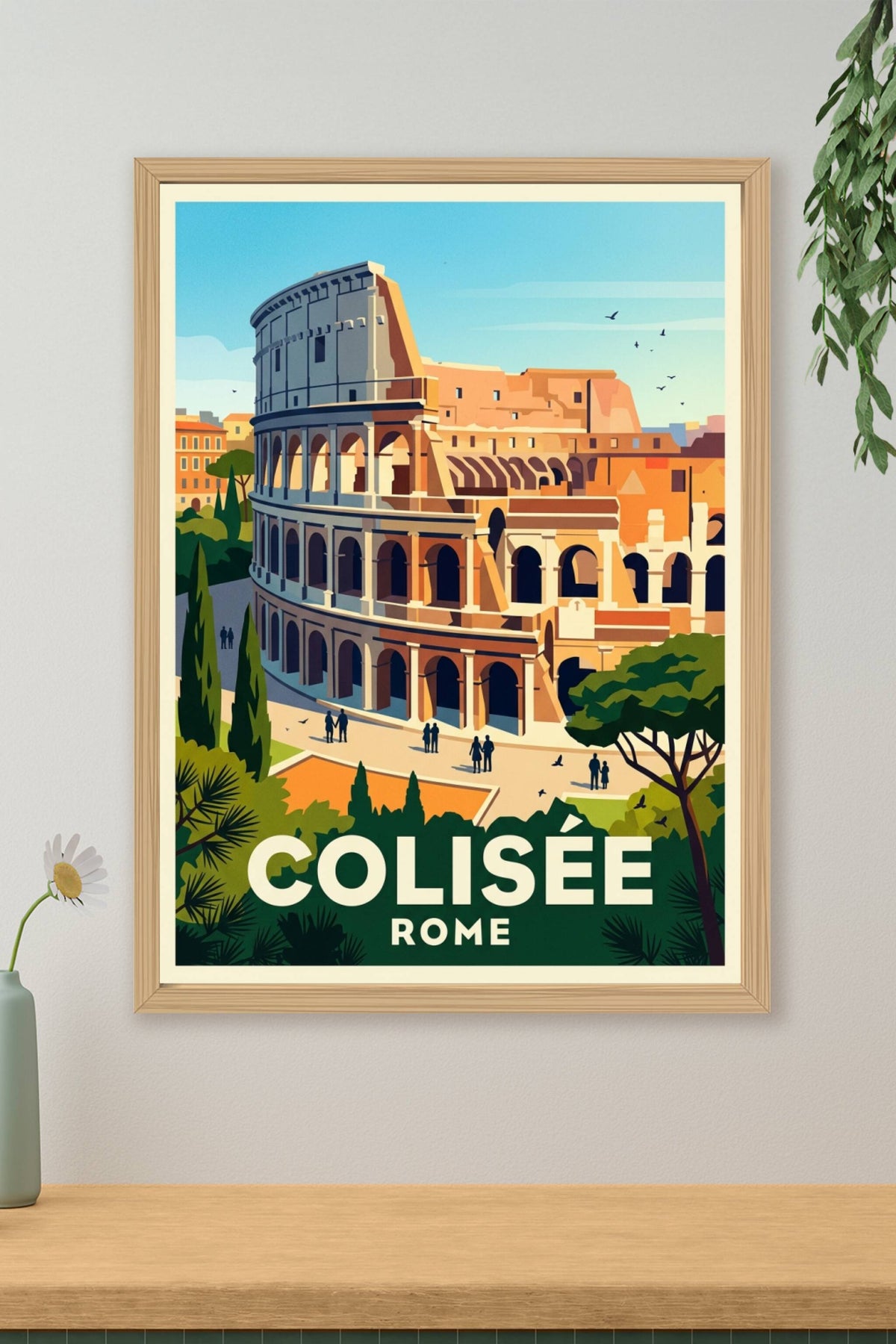 Poster du Colisée, affiche Italie vintage