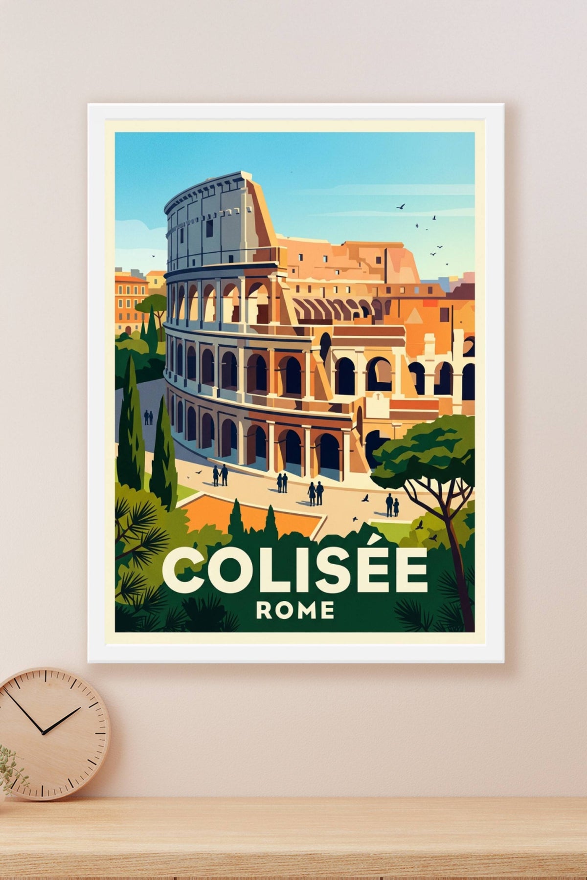 Poster du Colisée, affiche Italie vintage