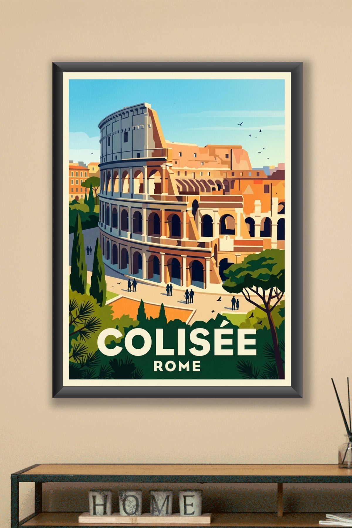 Poster du Colisée, affiche Italie vintage