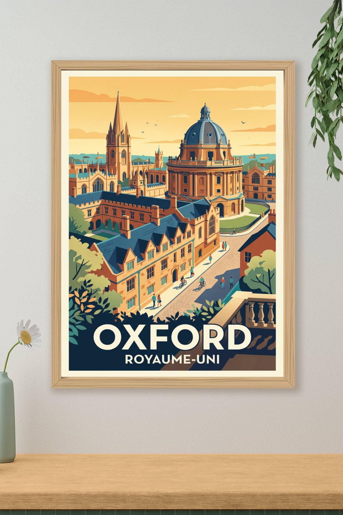 Affiche Oxford, Radcliffe Camera et architecture · poster d'art de Oxford, Radcliffe Camera et architecture