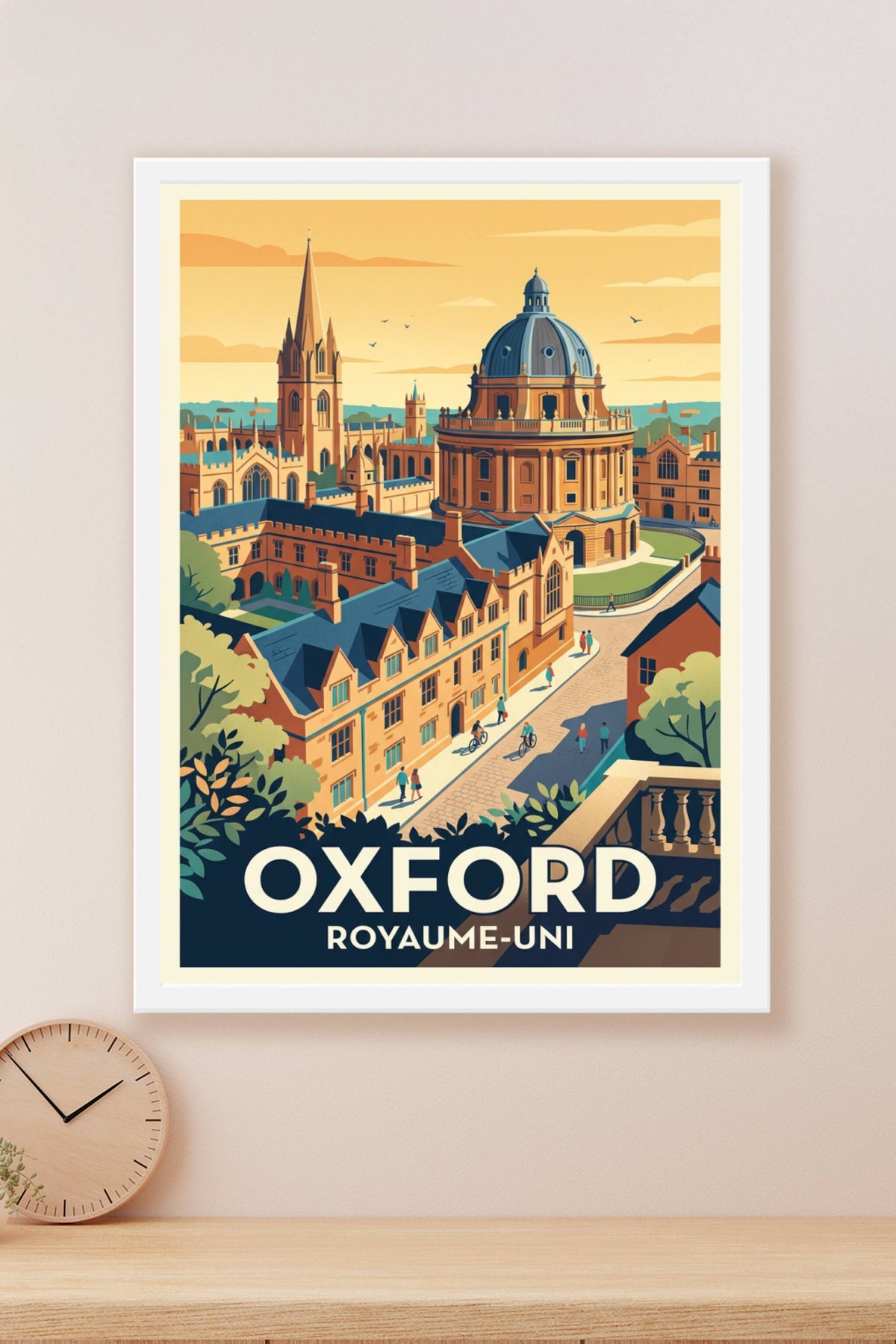 Affiche Oxford, Radcliffe Camera et architecture · poster d'art de Oxford, Radcliffe Camera et architecture