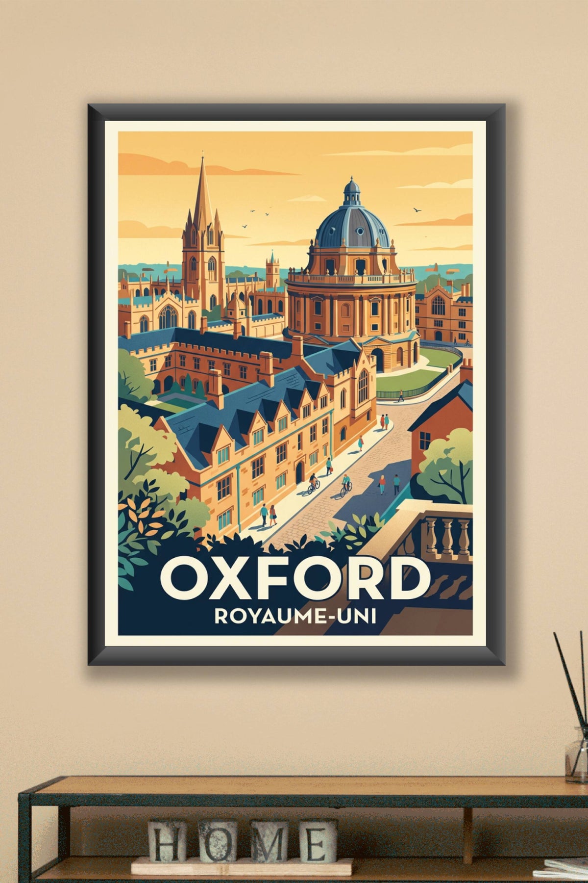 Affiche Oxford, Radcliffe Camera et architecture · poster d'art de Oxford, Radcliffe Camera et architecture