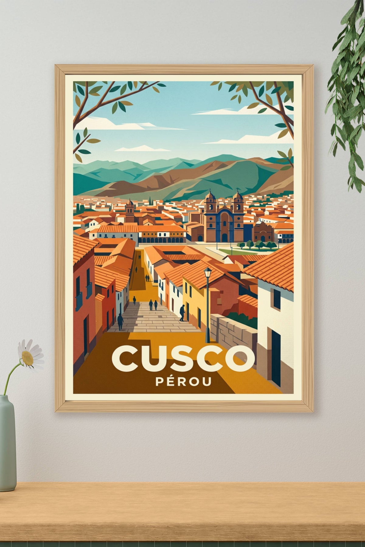 Affiche de Cusco, poster de la ville du Pérou