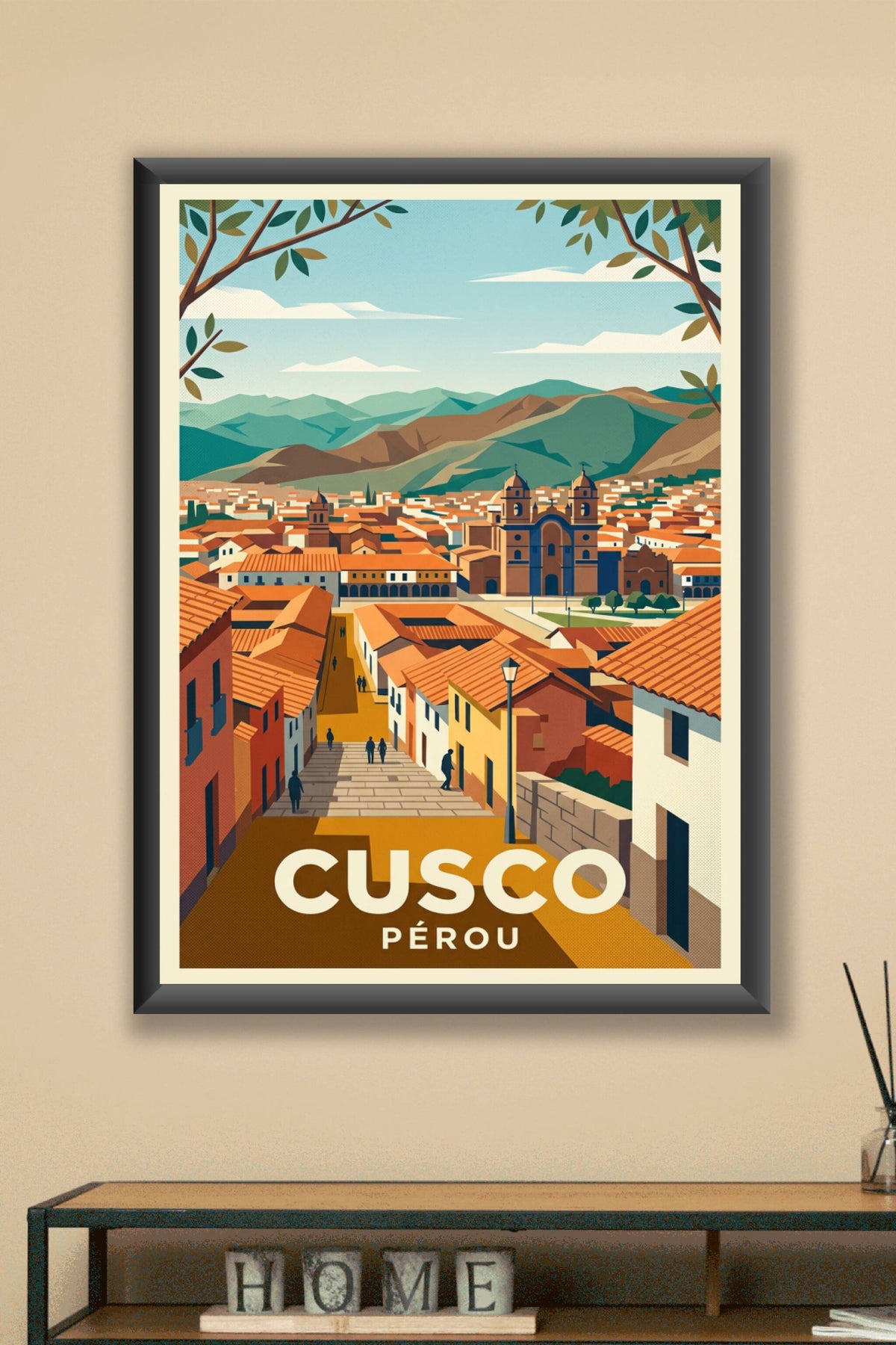 Affiche de Cusco, poster de la ville du Pérou
