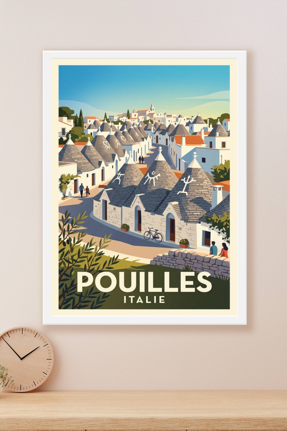 Affiche des Pouilles, Alberobello Italie