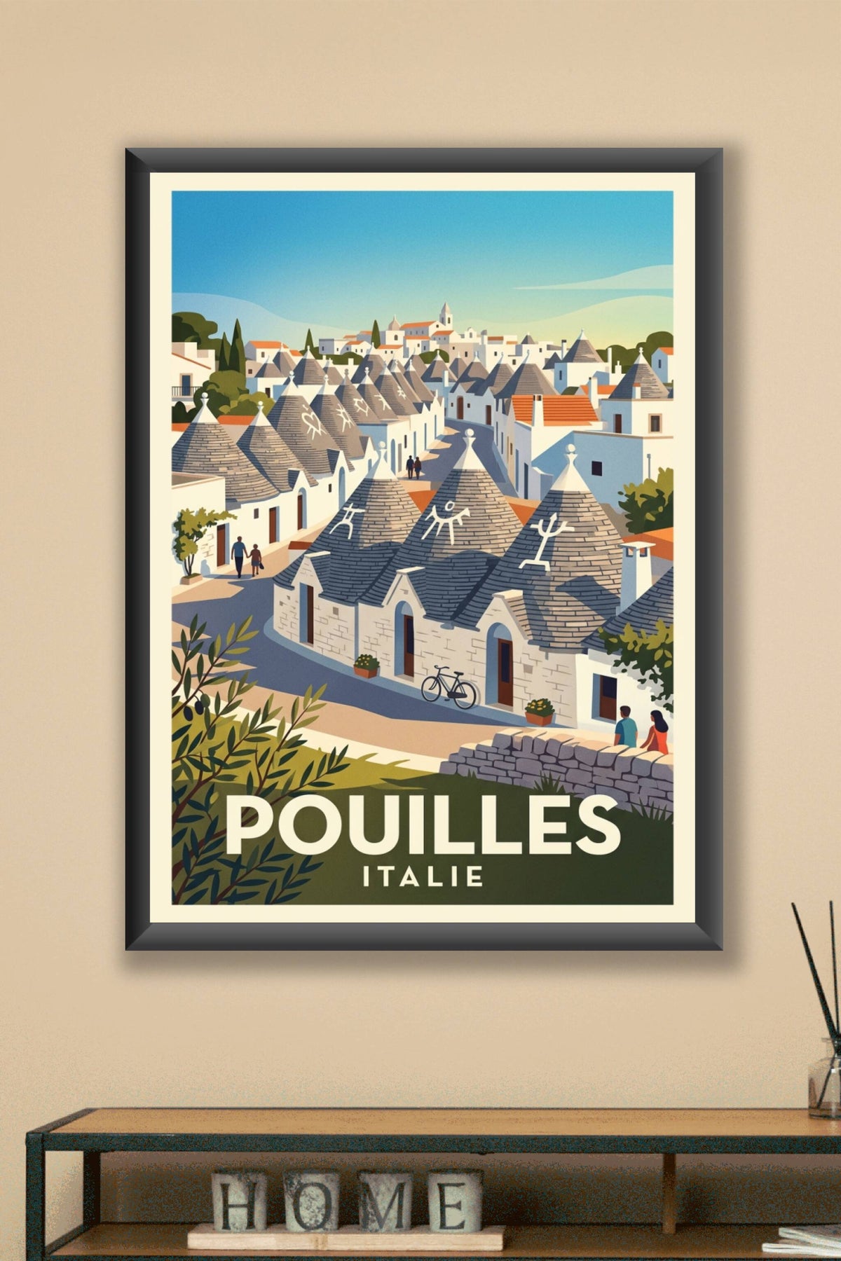 Affiche des Pouilles, Alberobello Italie