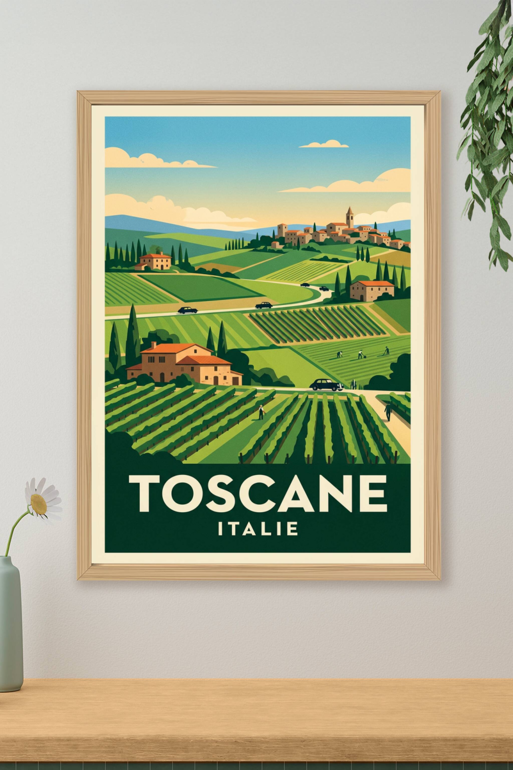 Affiche de Toscane, poster paysage d'Italie | Afich