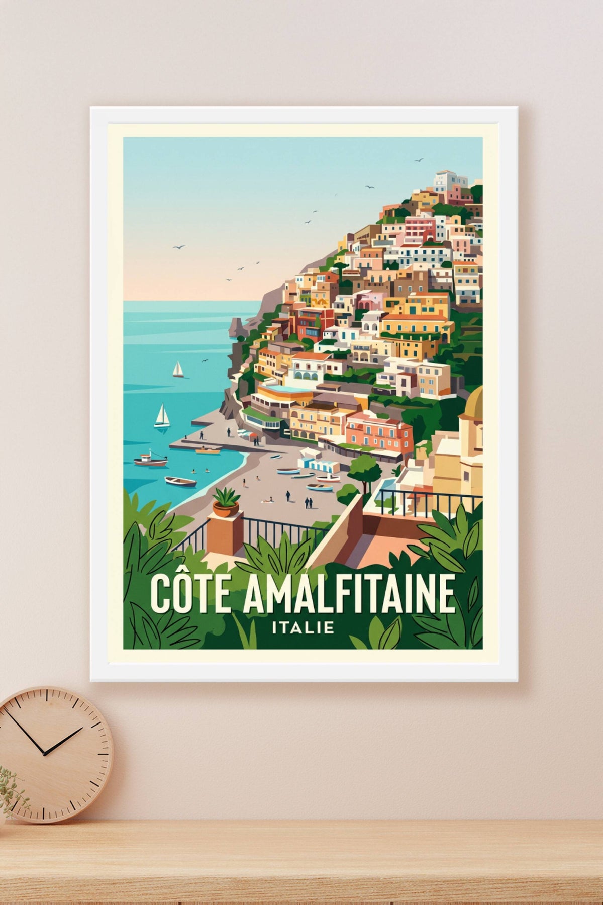 Affiche de la Côte Amalfitaine, Positano Italie