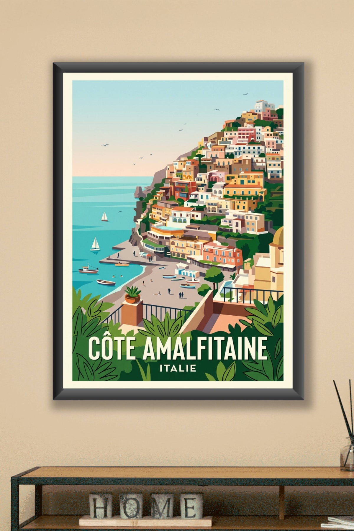 Affiche de la Côte Amalfitaine, Positano Italie