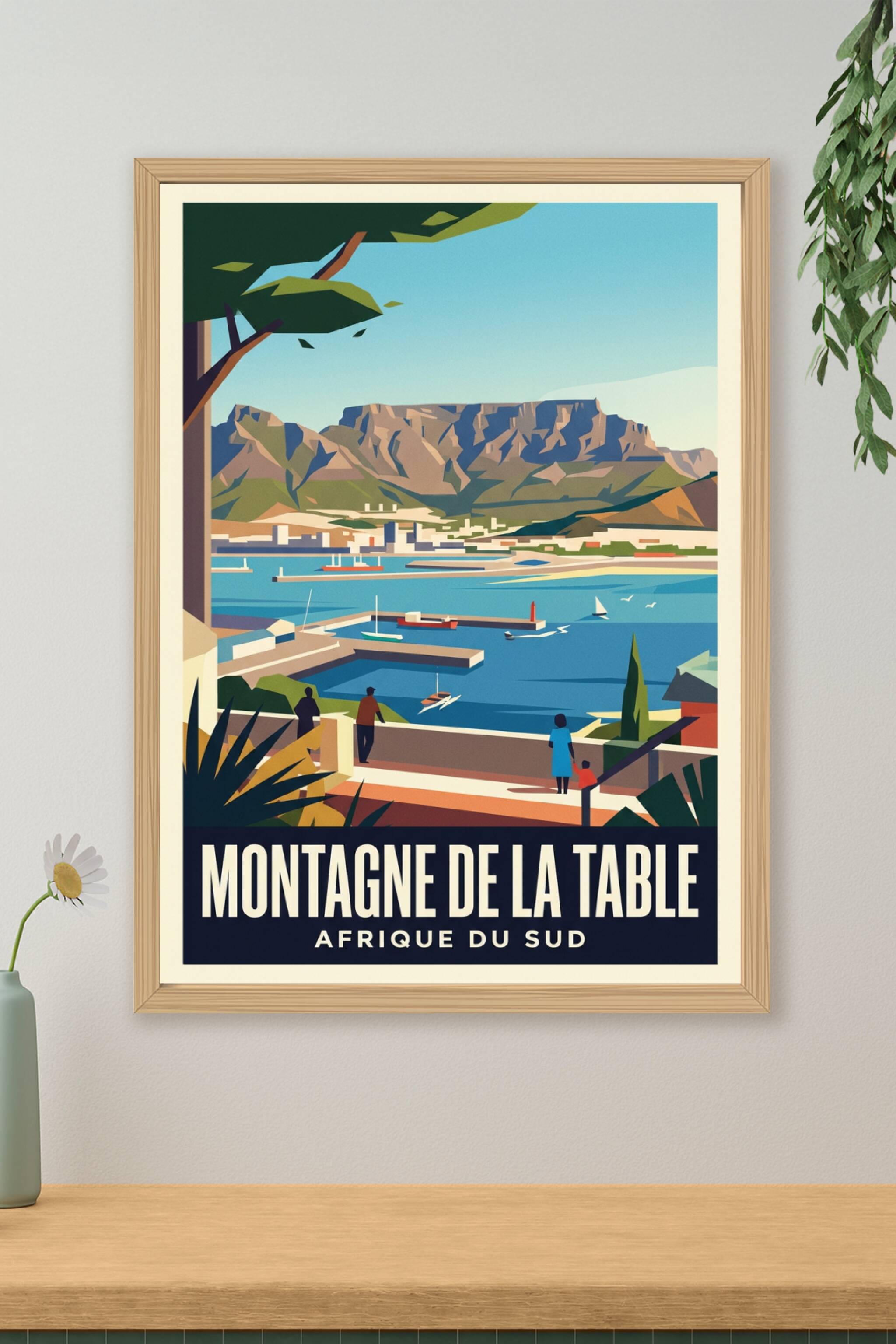 Poster Montagne de la Table, poster panorama Le Cap | Afich