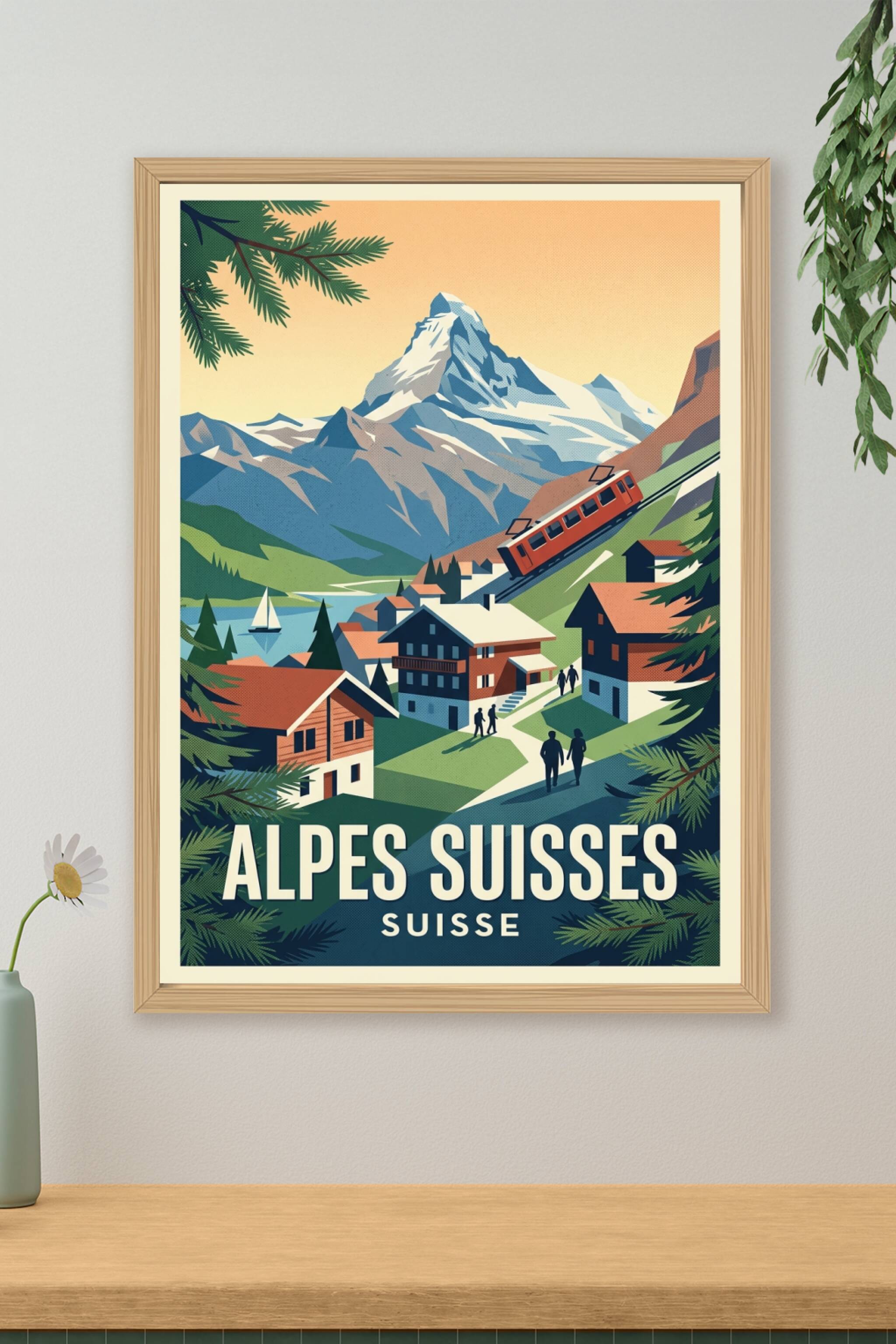 Affiche des Alpes Suisses, poster de montagne | Afich