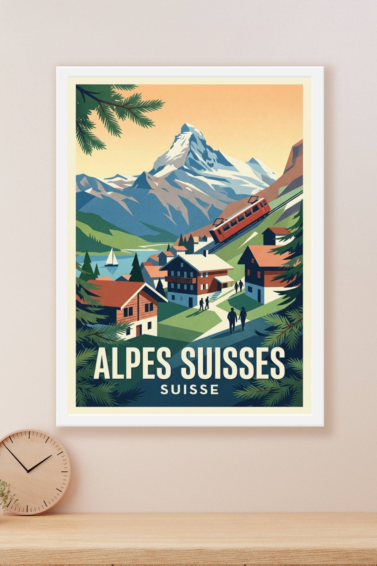 Affiche des Alpes Suisses, poster de montagne