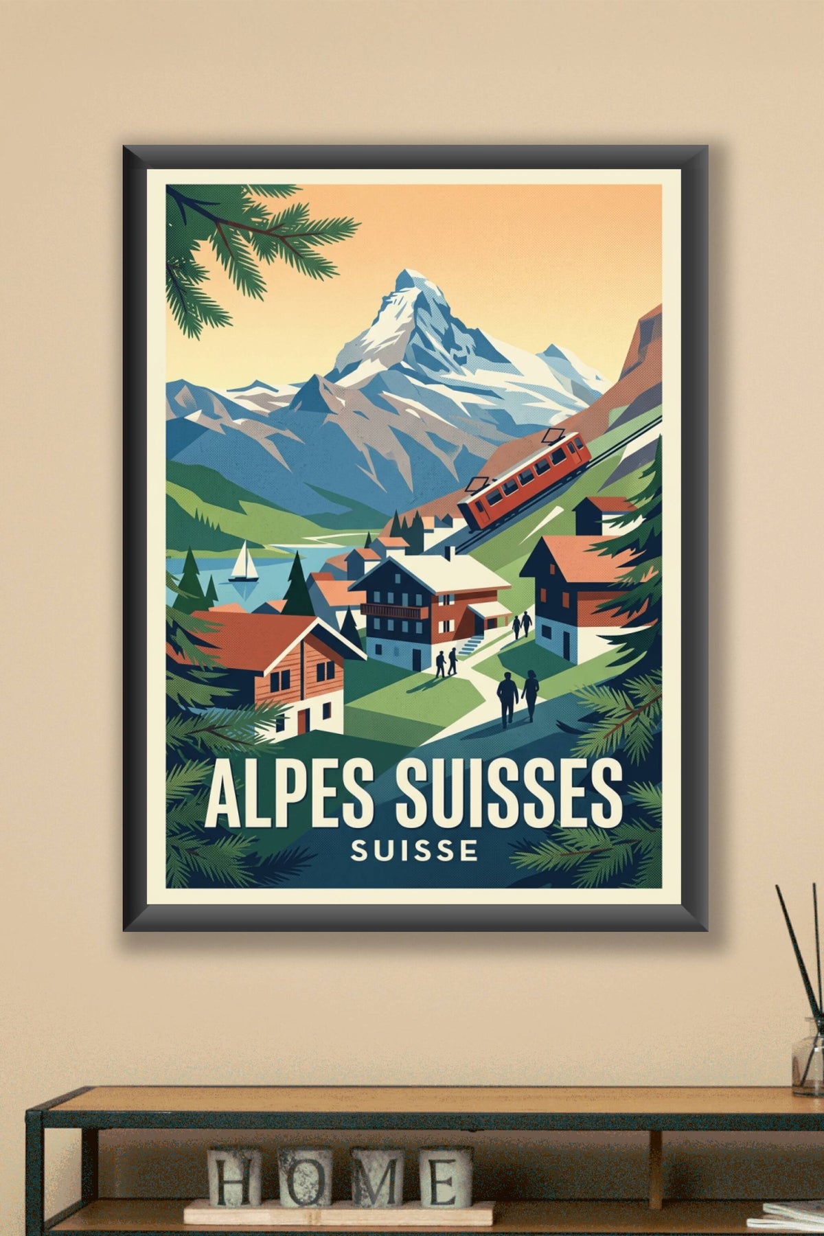 Affiche des Alpes Suisses, poster de montagne