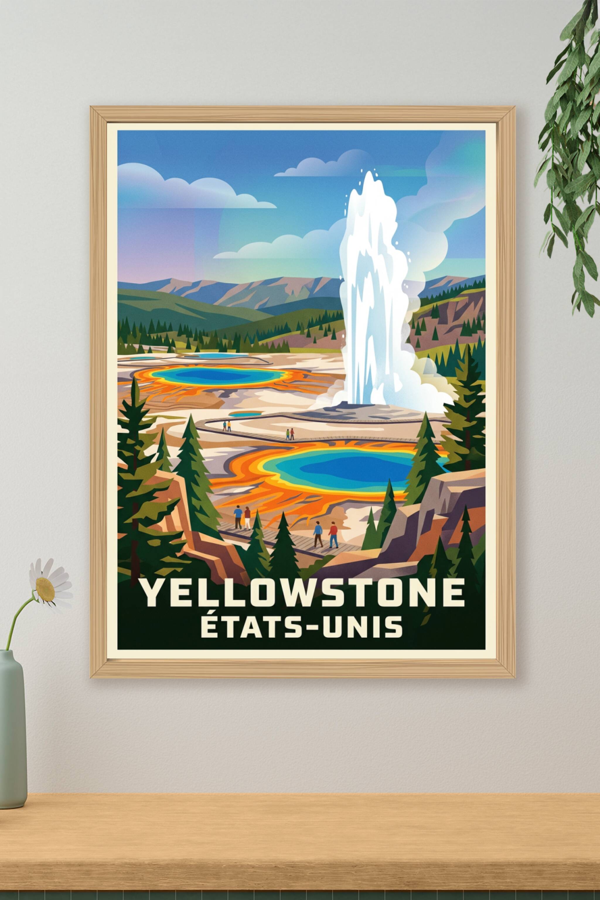 Affiche de Yellowstone, poster parc national | Afich