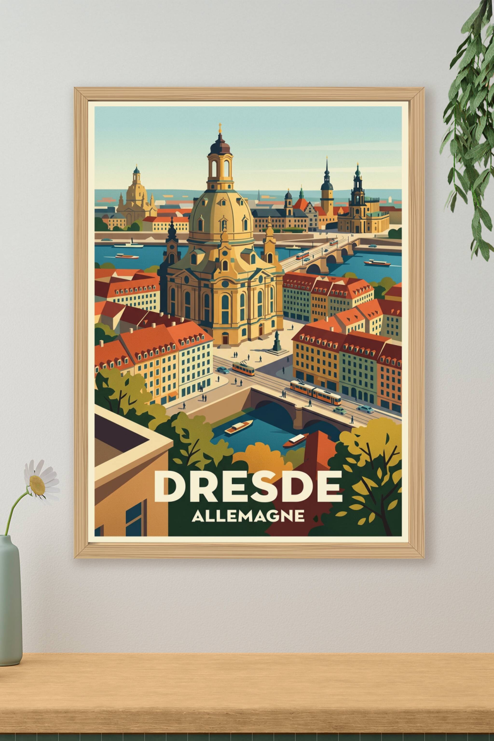 Affiche de Dresde, la Frauenkirche | Afich