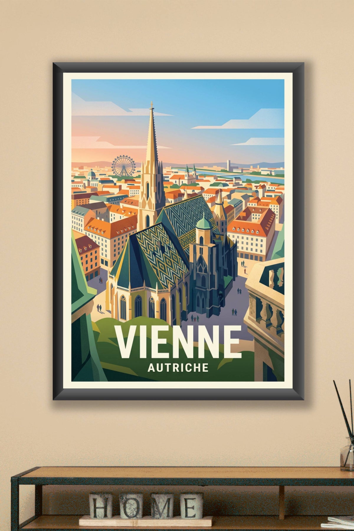 Affiche de Vienne, poster ville d'Autriche
