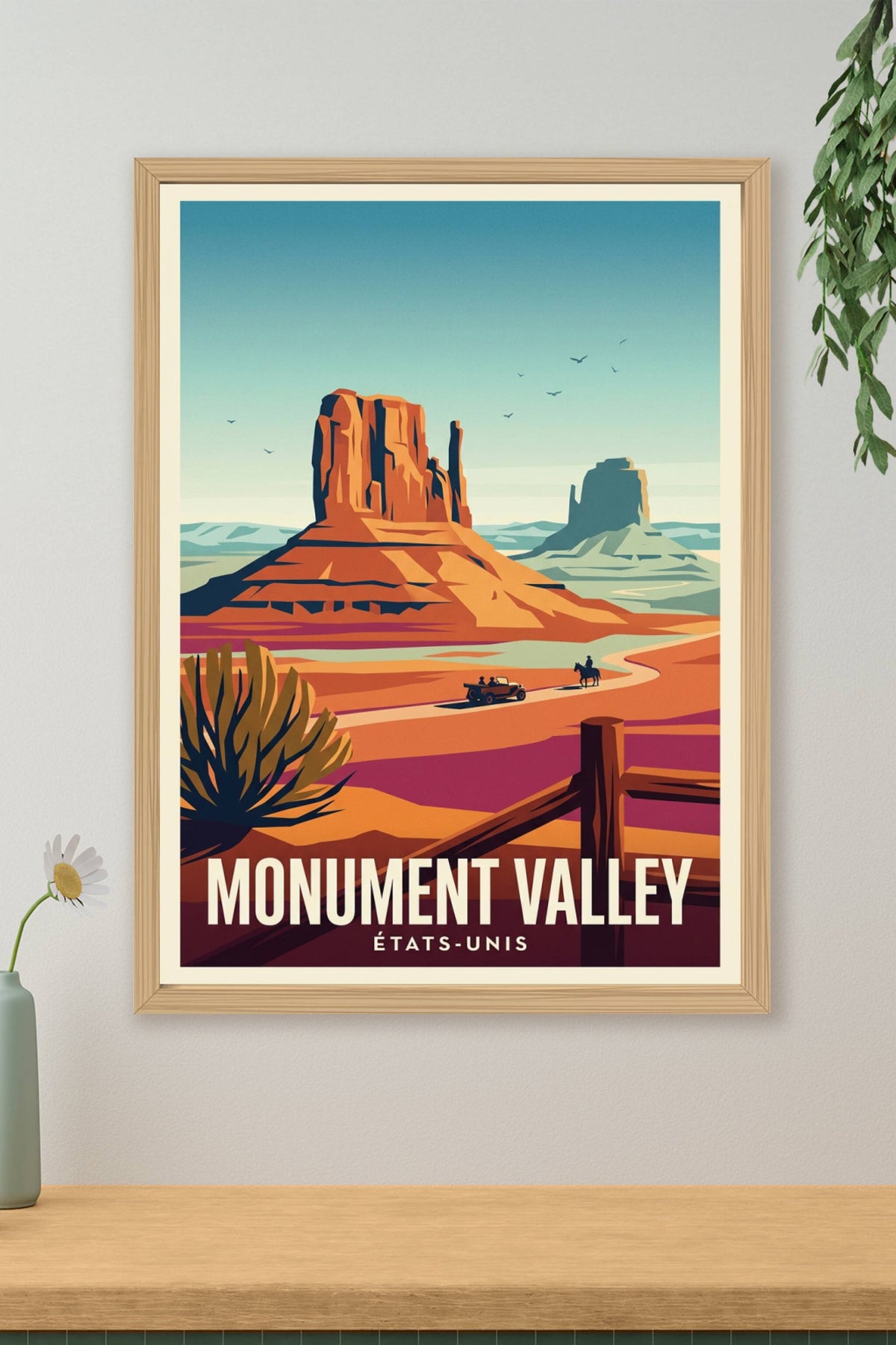 Poster de Monument Valley, affiche désert Arizona
