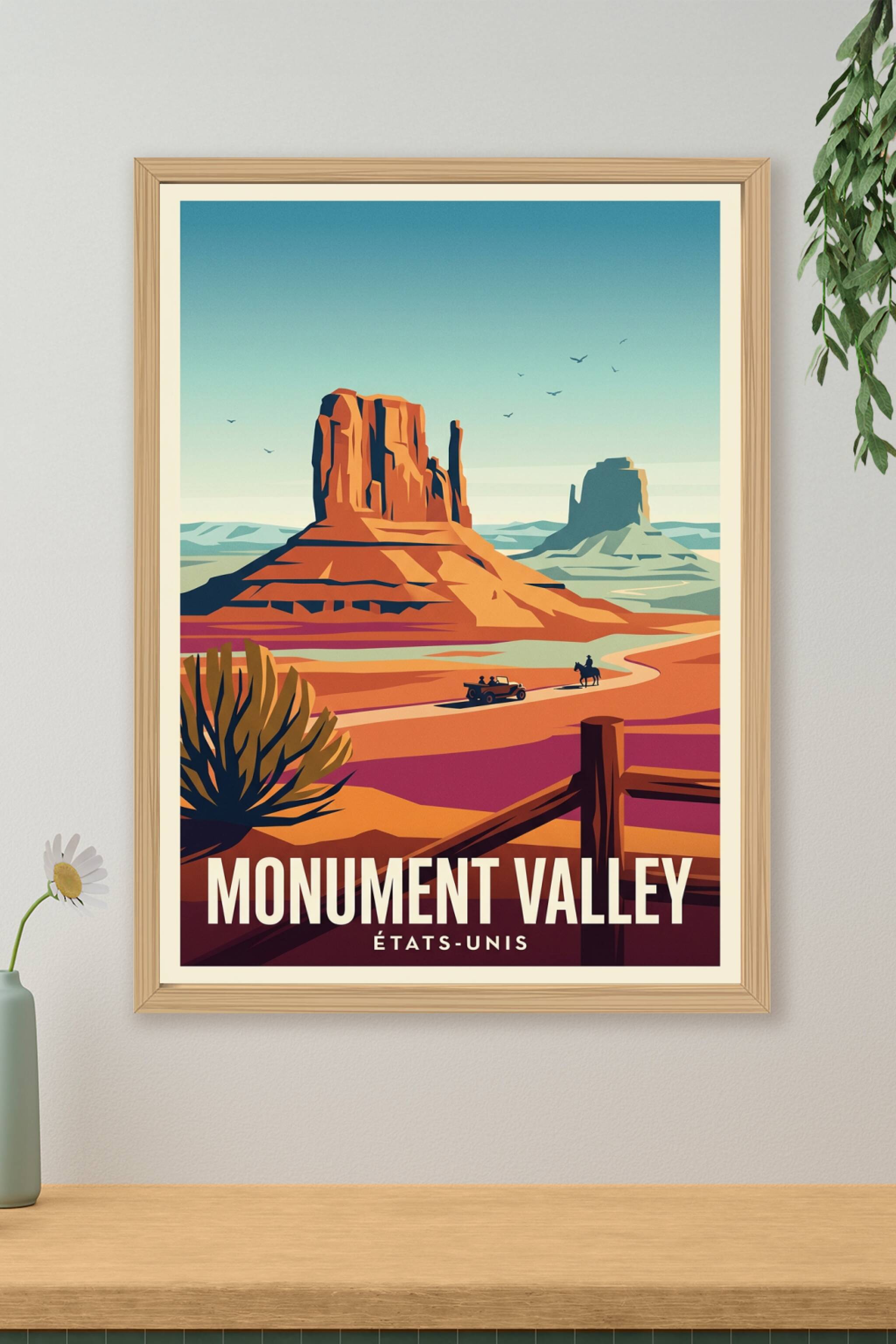 Poster de Monument Valley, affiche désert Arizona | Afich