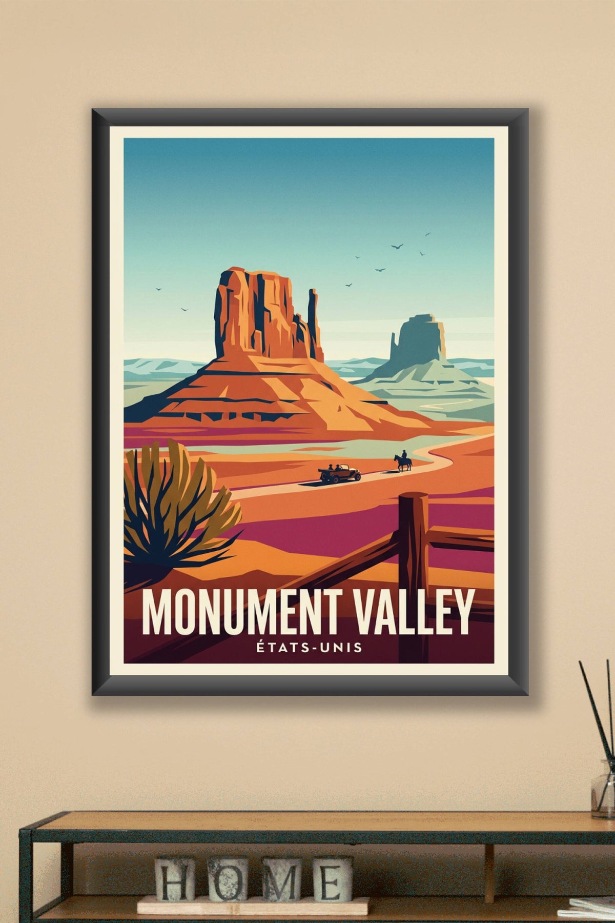 Poster de Monument Valley, affiche désert Arizona