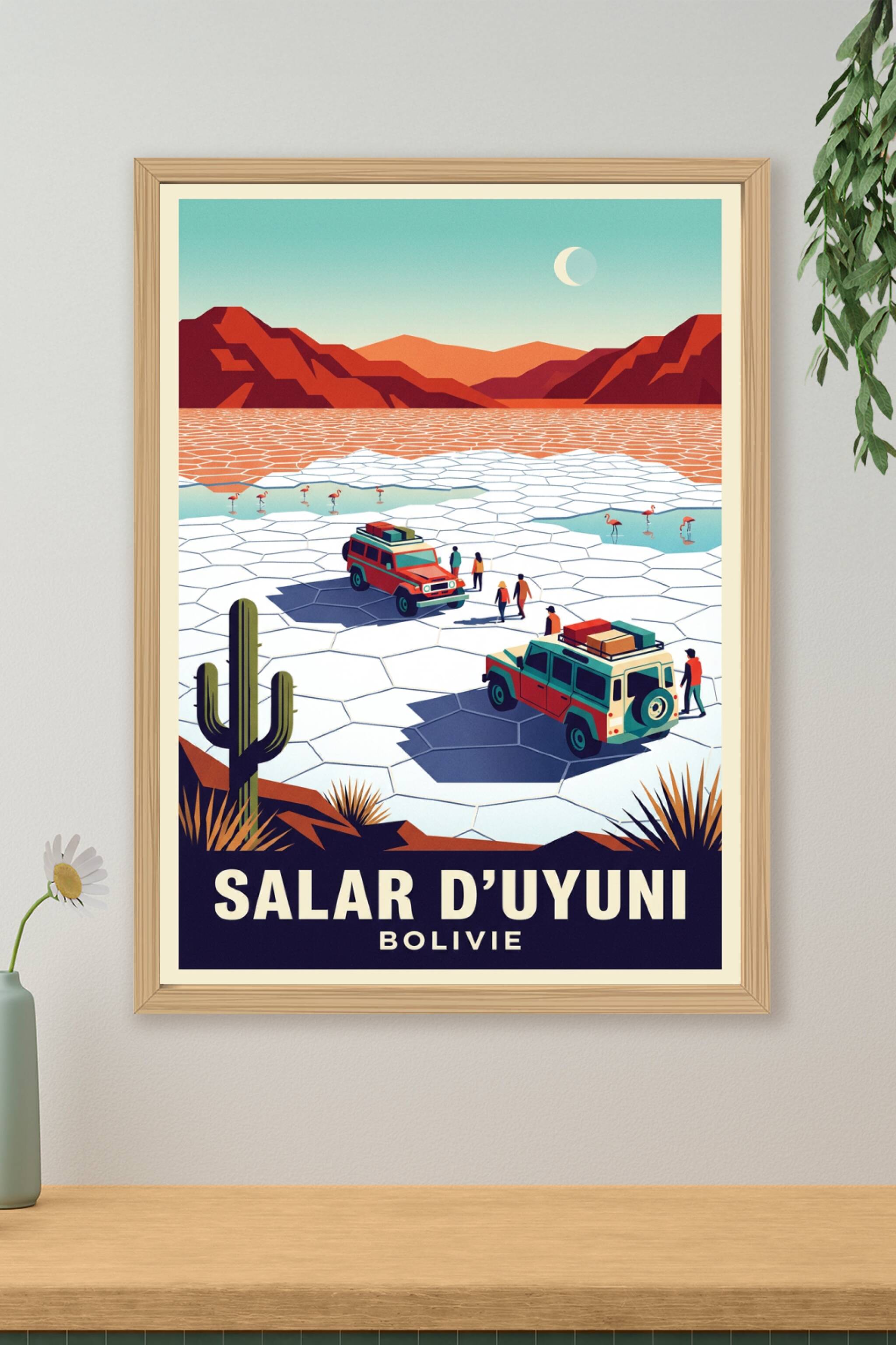 Affiche du Salar d'Uyuni, poster voyage Bolivie | Afich