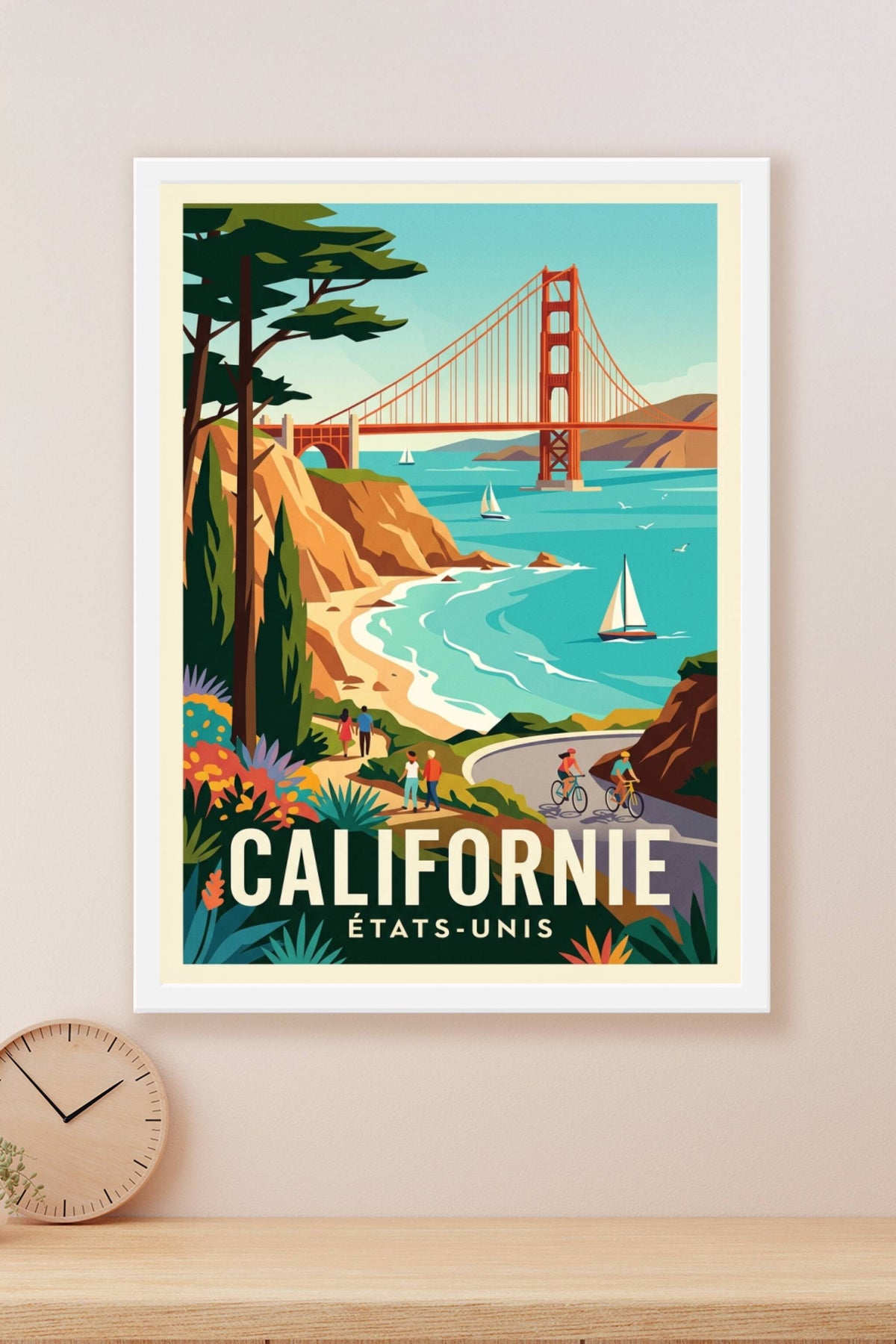 Affiche de San Francisco, Golden Gate Bridge