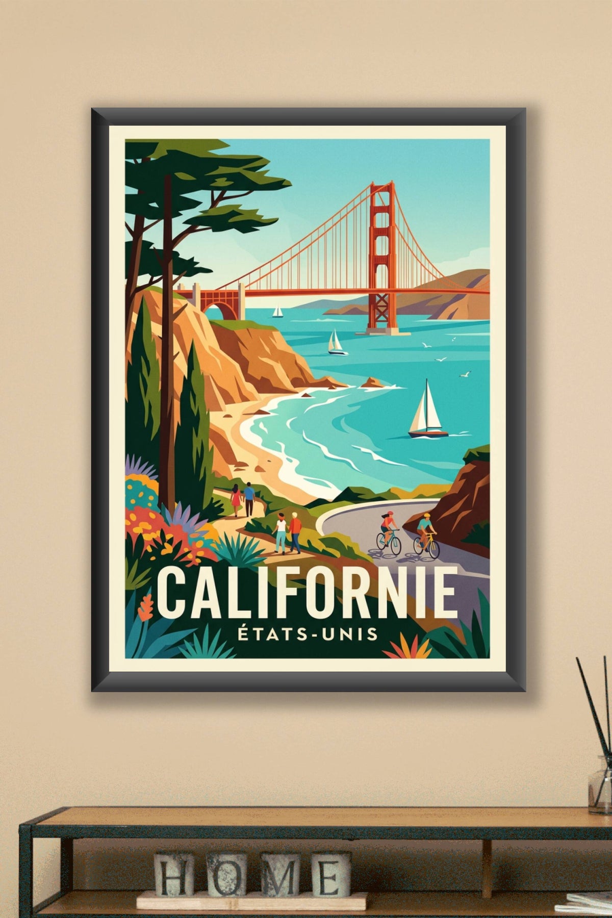 Affiche de San Francisco, Golden Gate Bridge