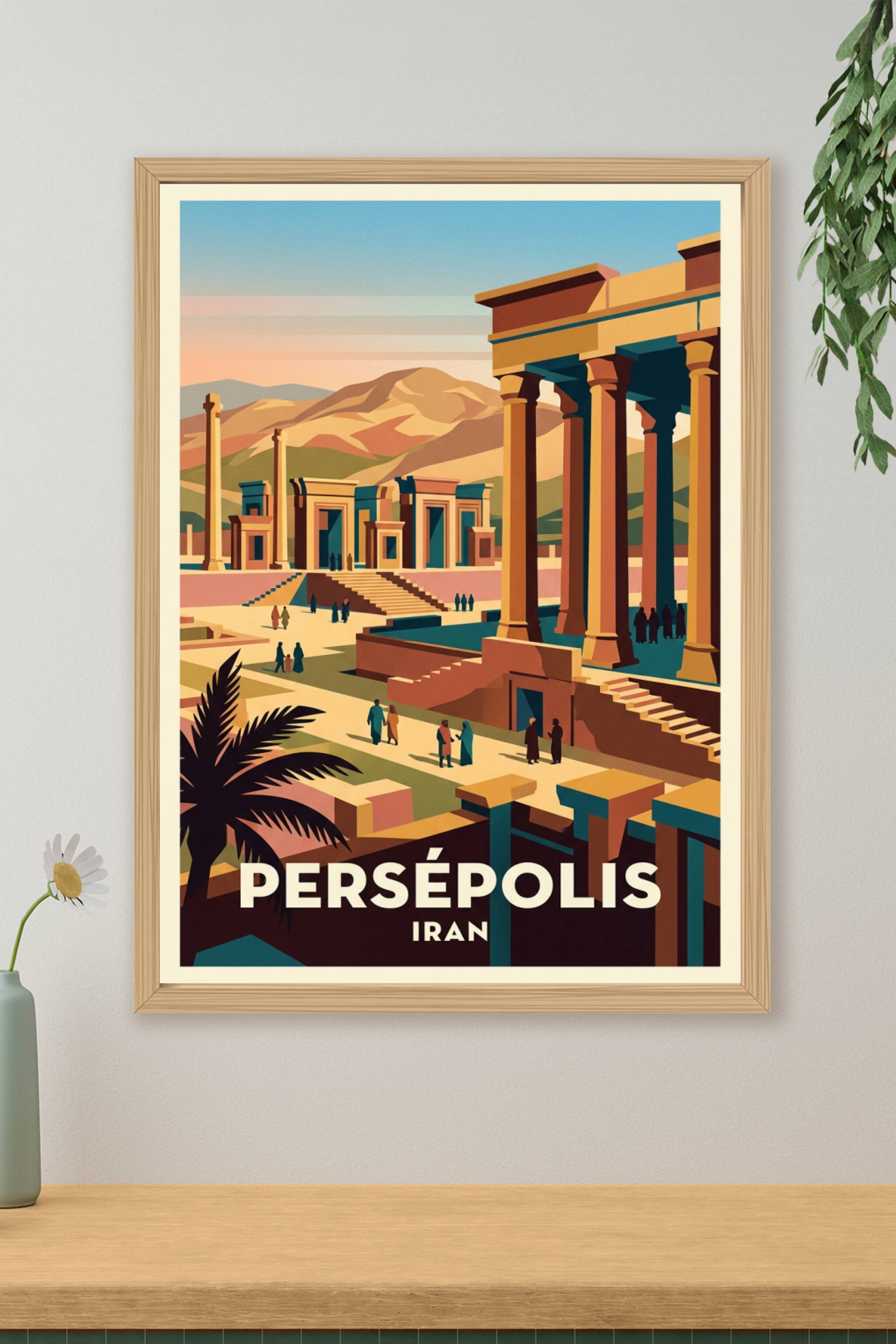 Affiche Persépolis, poster ancienne capitale perse