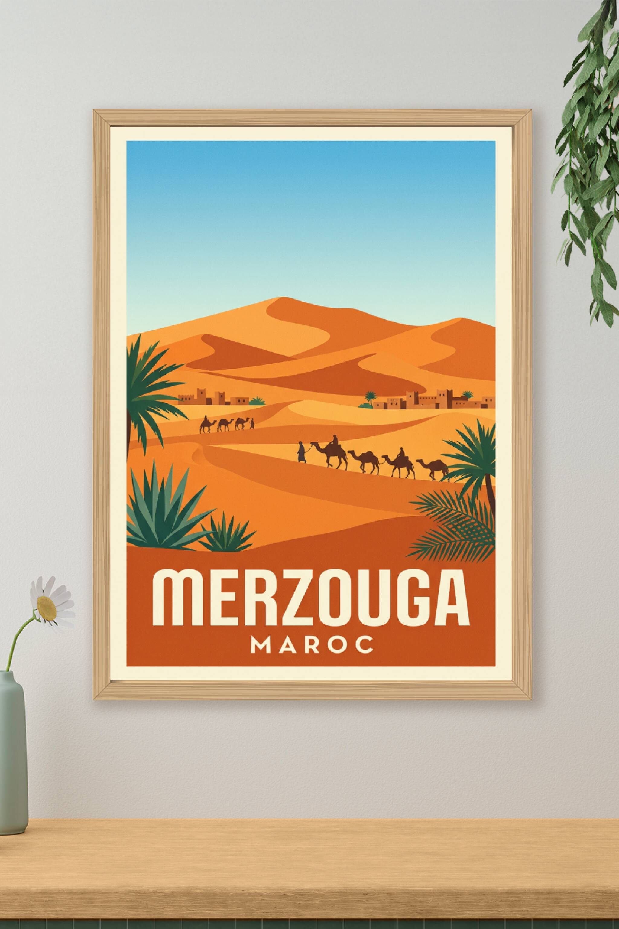 Poster de Merzouga, décoration Sahara | Afich