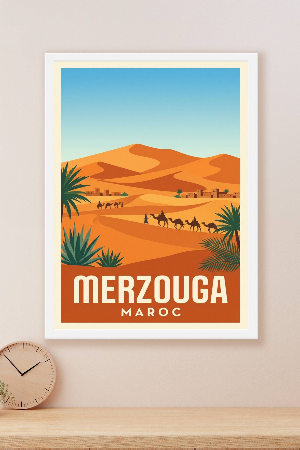 Poster de Merzouga, décoration Sahara