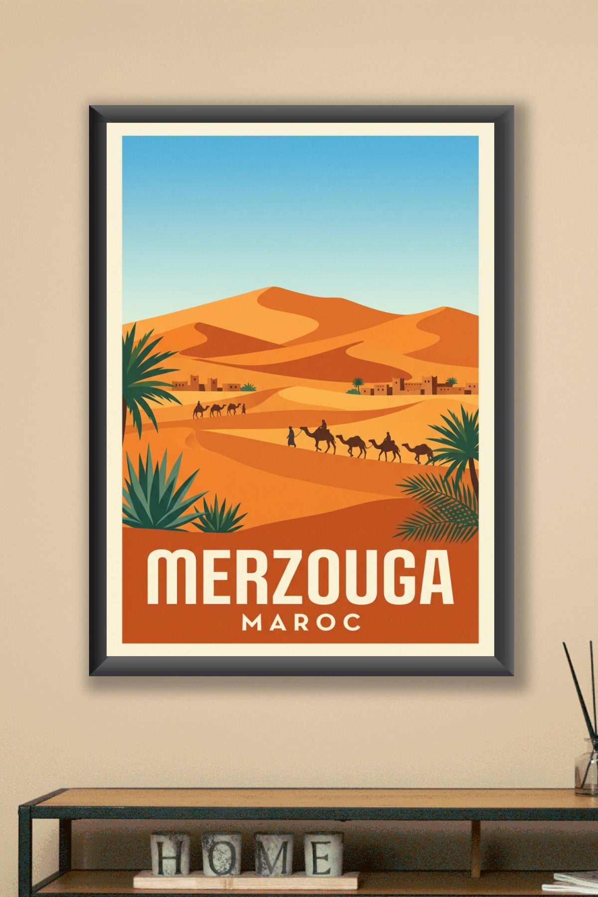 Poster de Merzouga, décoration Sahara