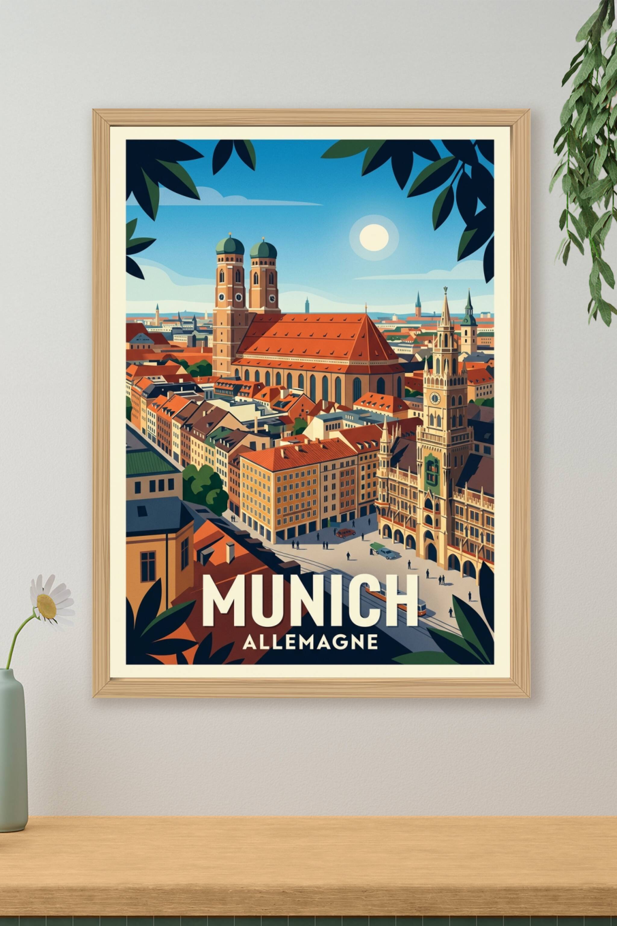 Poster de Munich, Marienplatz et Neues Rathaus | Afich