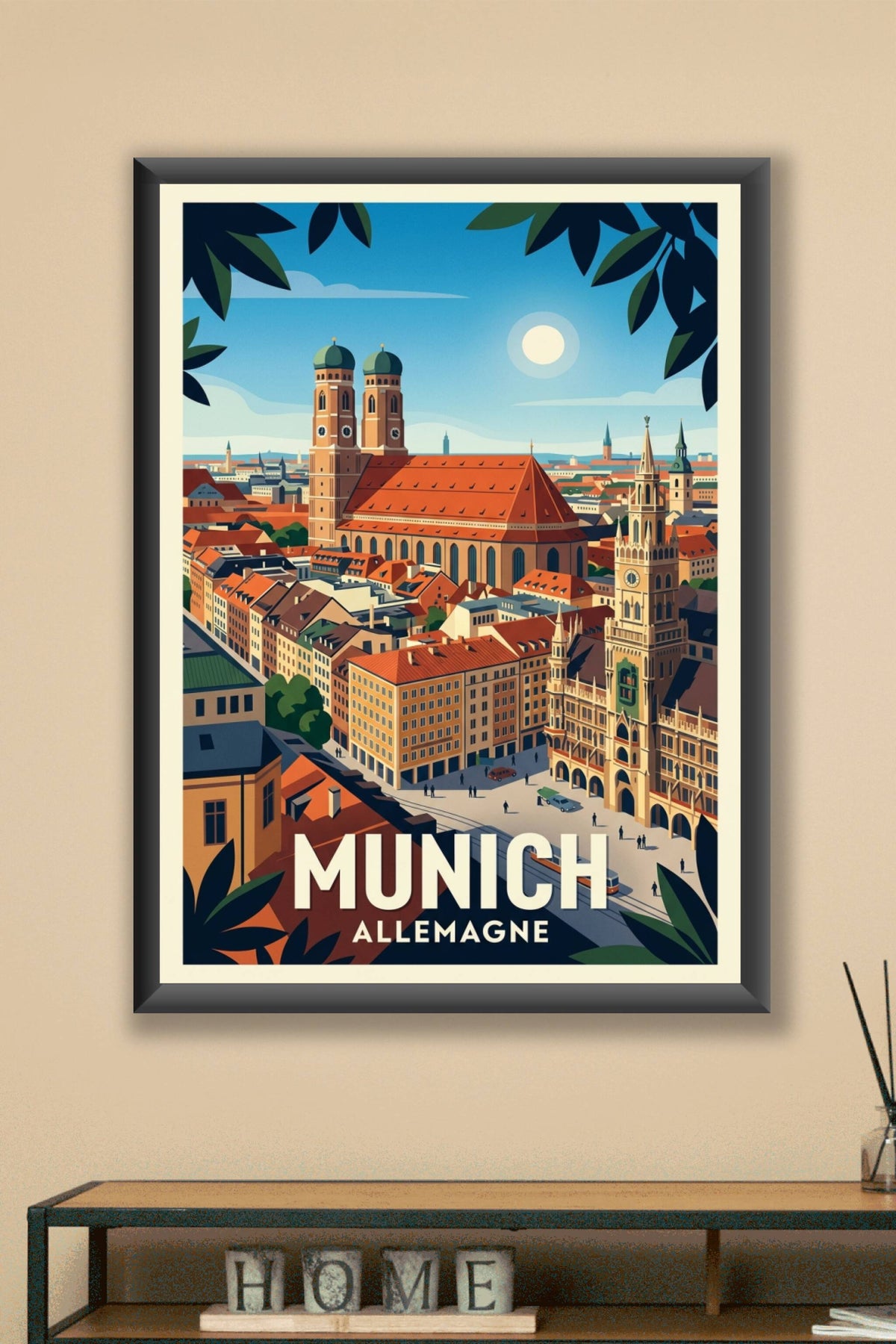Poster de Munich, Marienplatz et Neues Rathaus