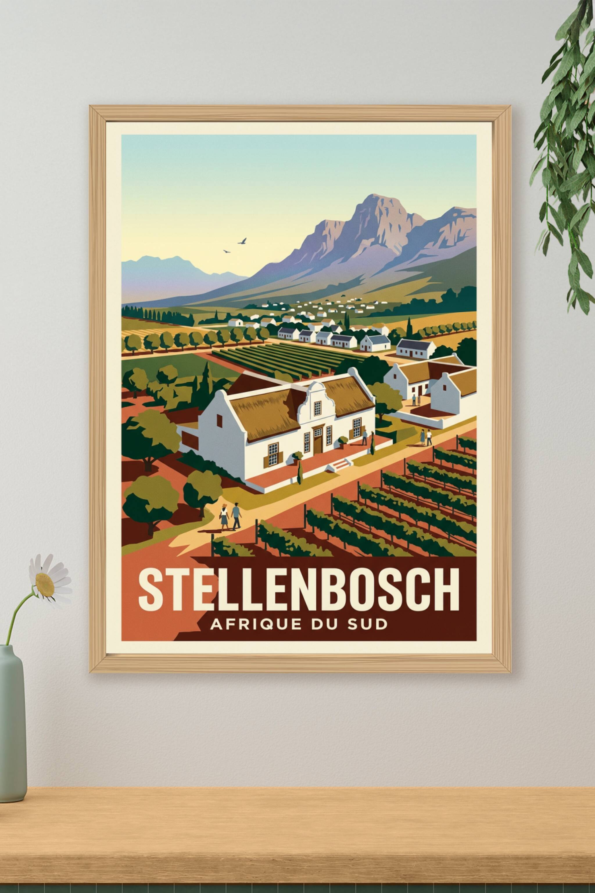 Affiche de Stellenbosch, poster Afrique du Sud | Afich
