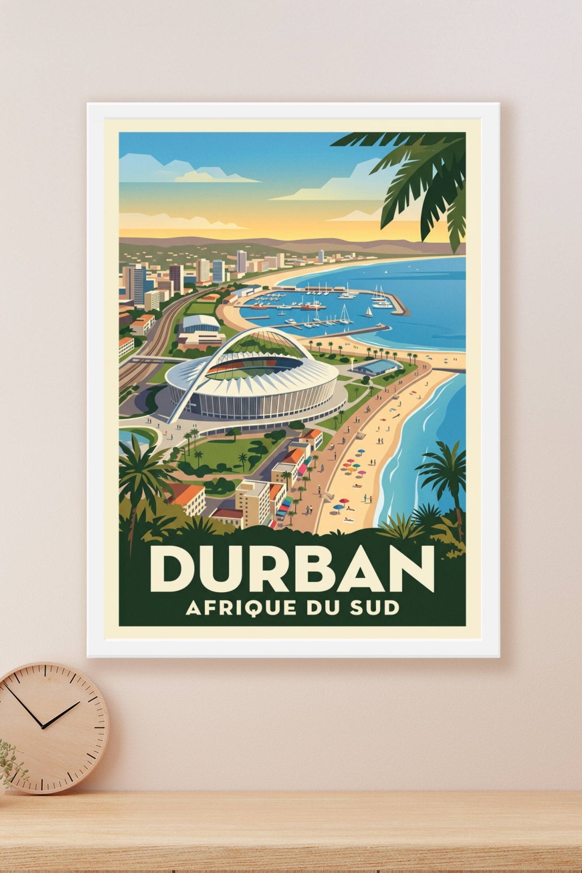 Affiche de Durban, poster bord de mer vintage