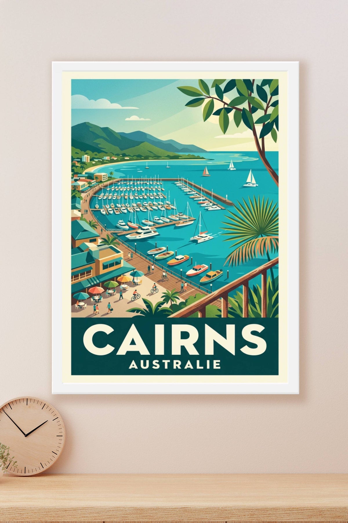 Affiche de Cairns, poster marina et montagnes