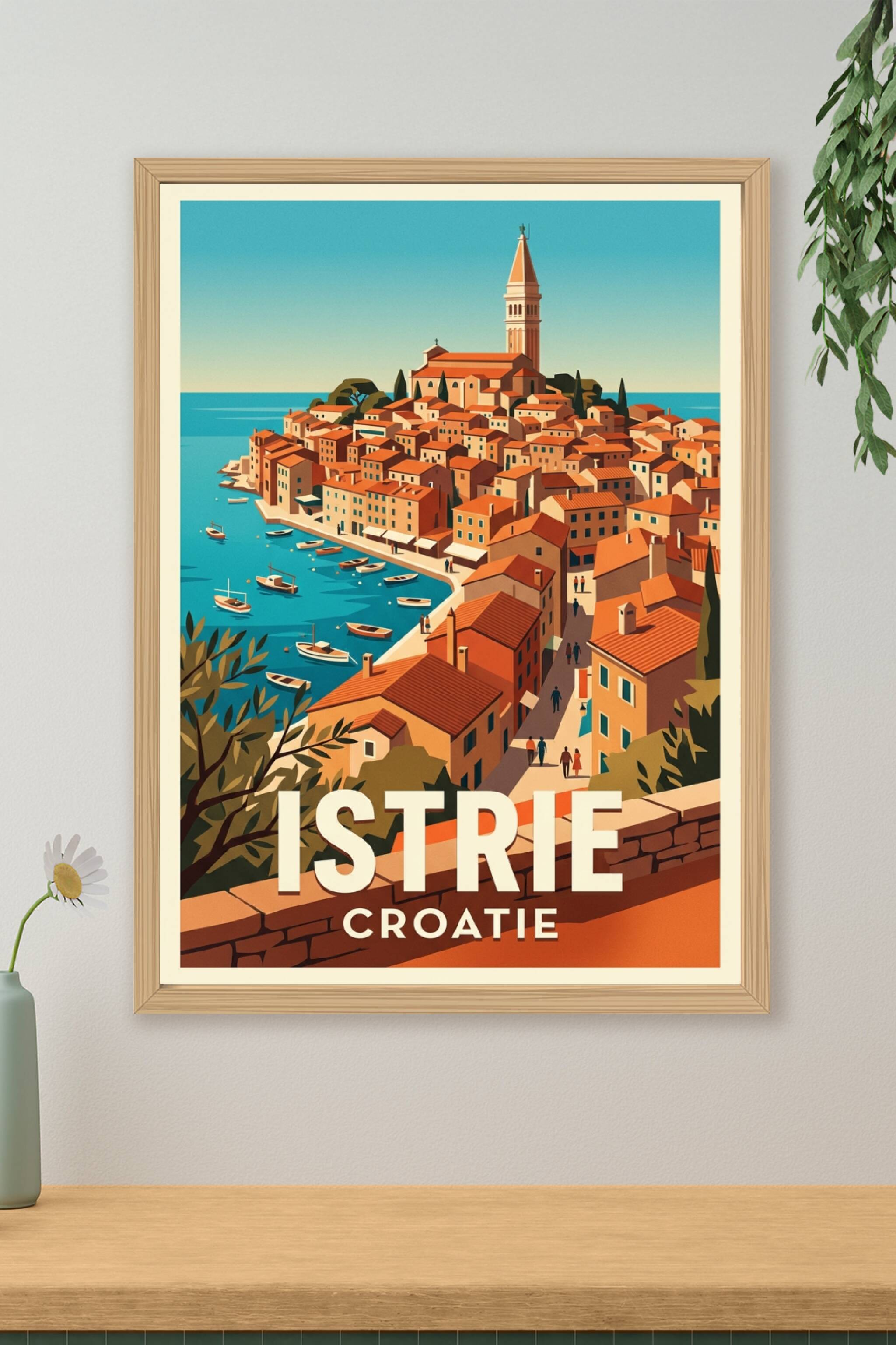 Affiche d'Istrie Motovun, poster vignobles | Afich