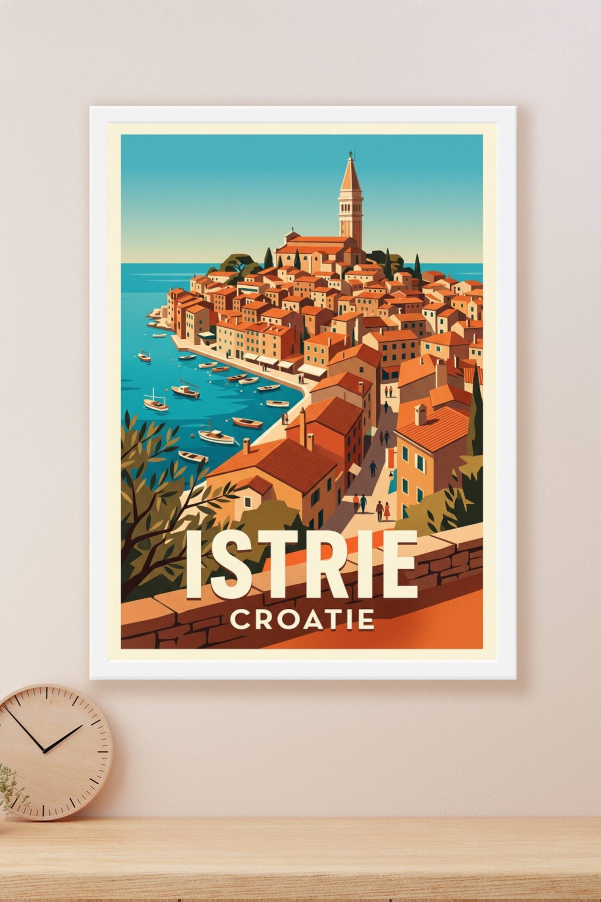 Affiche d'Istrie Motovun, poster vignobles