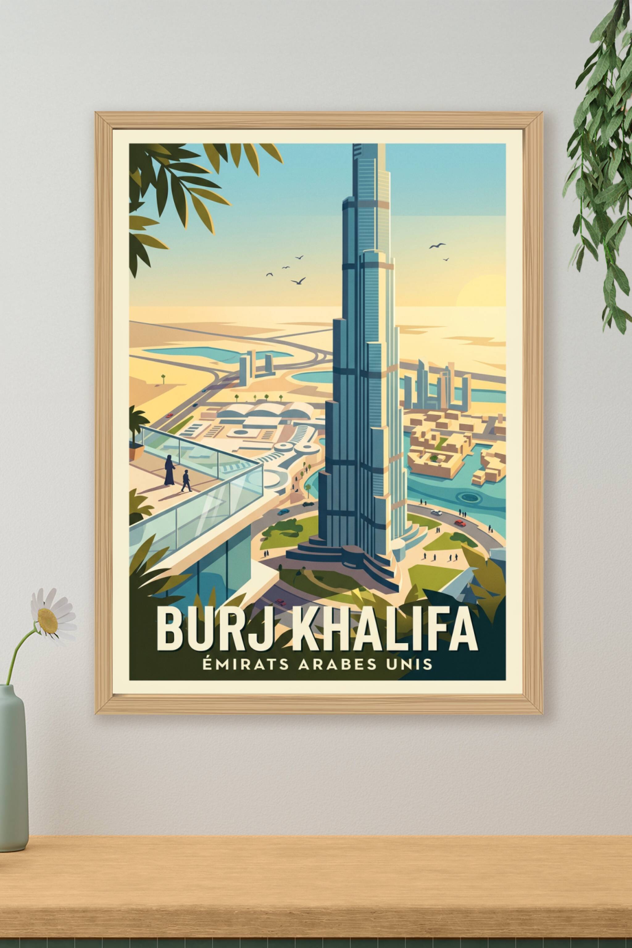 Affiche du Burj Khalifa, poster gratte-ciel | Afich