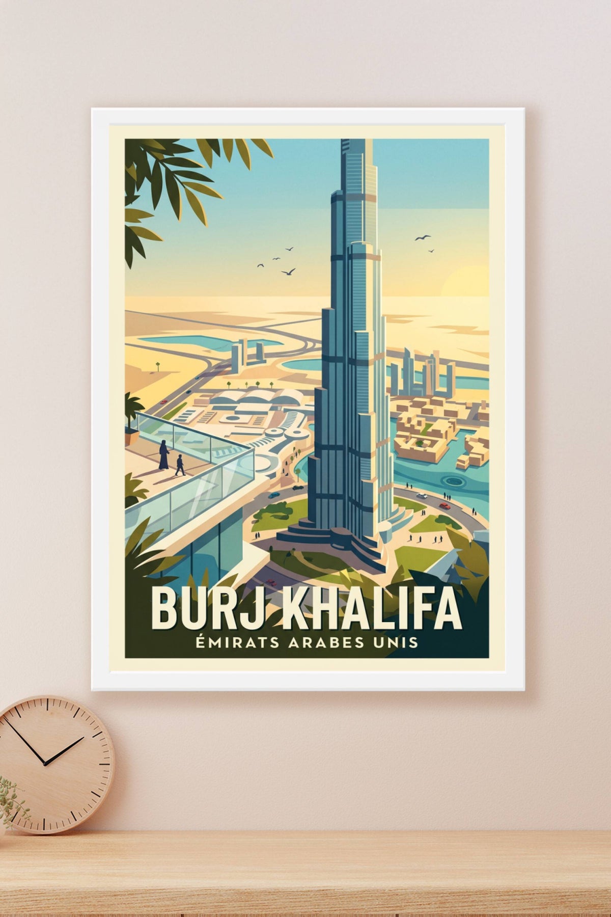 Affiche du Burj Khalifa, poster gratte-ciel