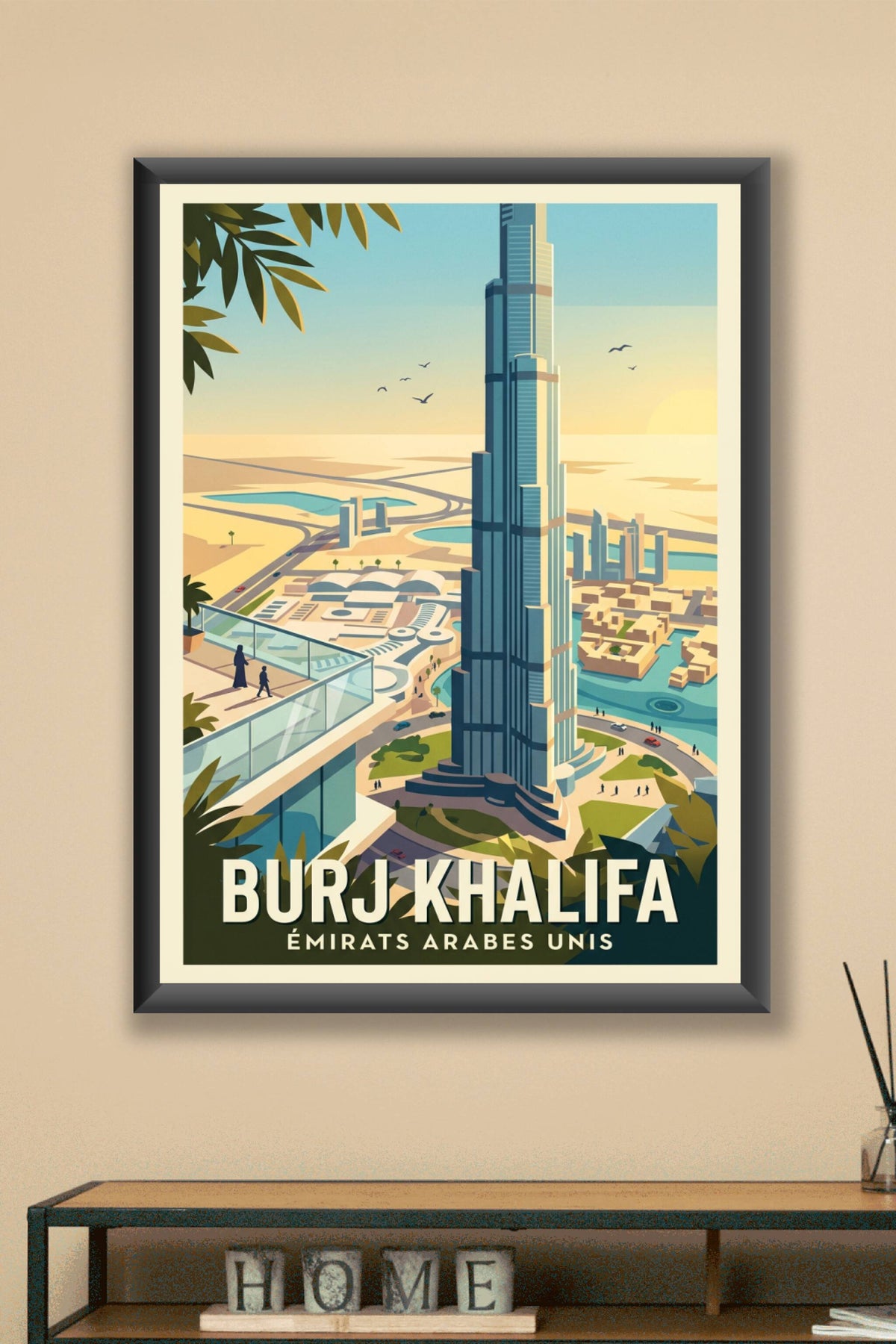 Affiche du Burj Khalifa, poster gratte-ciel