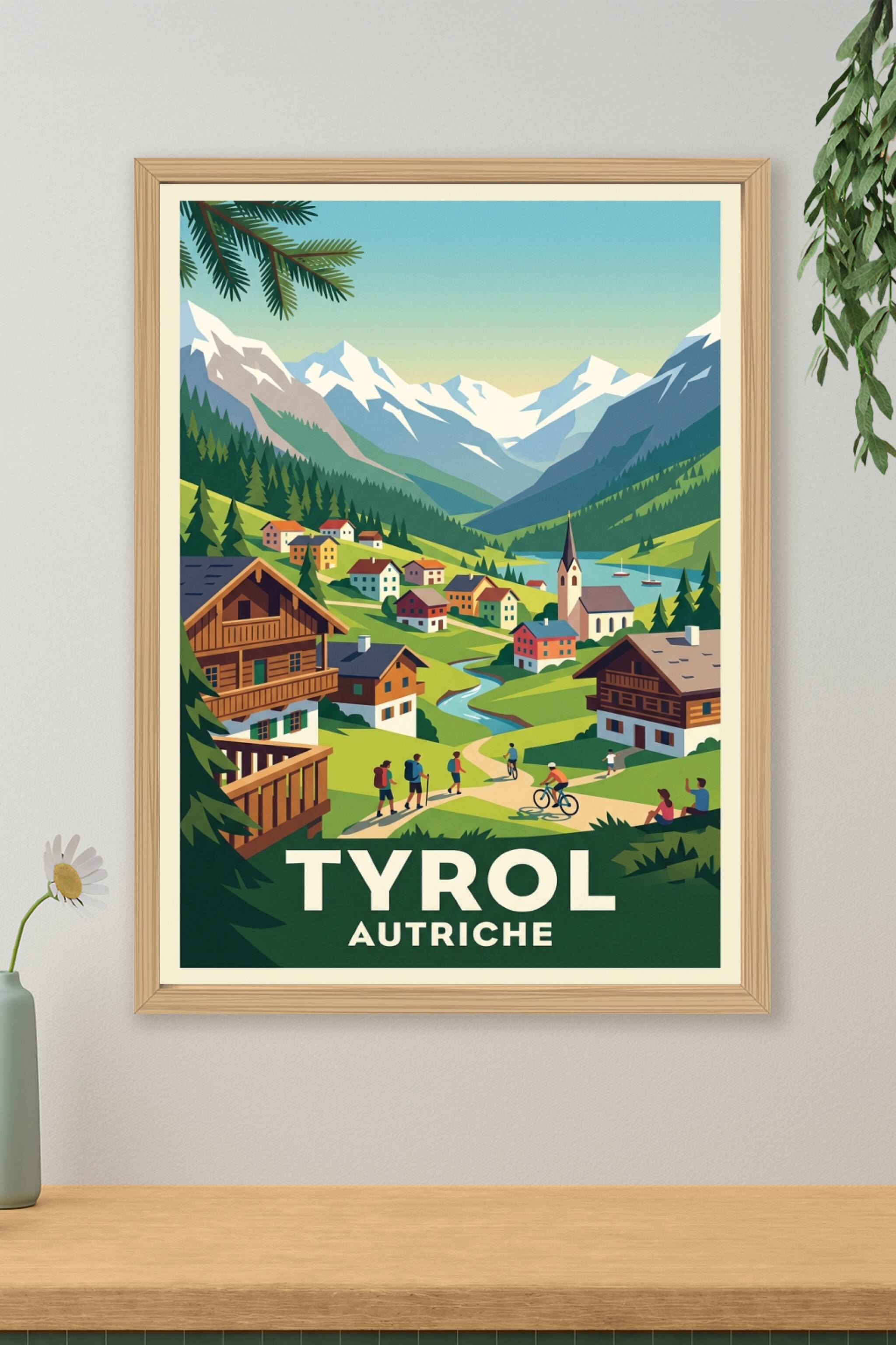 Affiche du Tyrol, poster montagnes Autriche | Afich