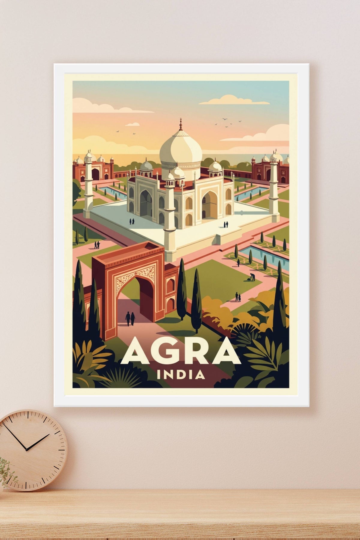 Poster d'Agra, affiche Taj Mahal Inde