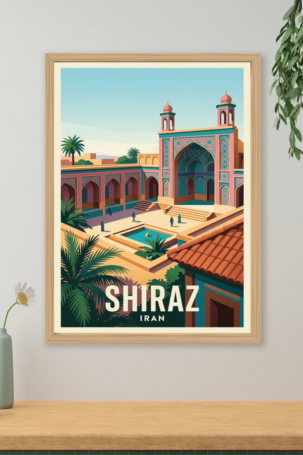 Affiche de Shiraz, poster architecture persane