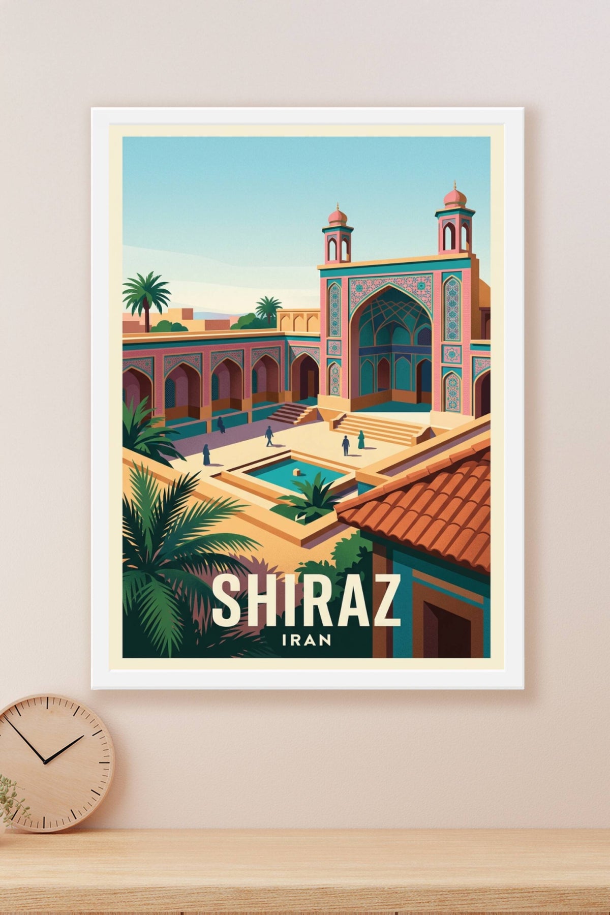 Affiche de Shiraz, poster architecture persane