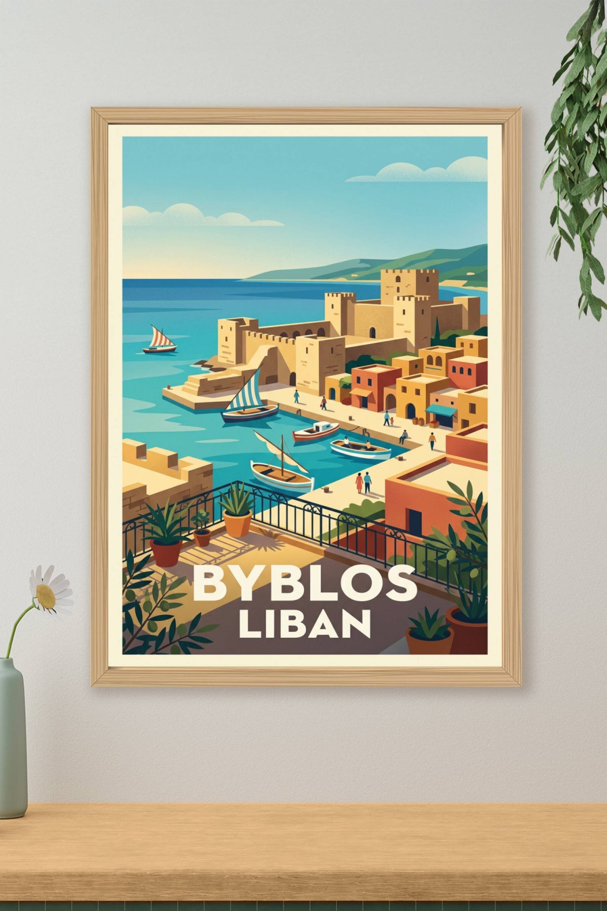 Affiche de Byblos, poster ville du Liban