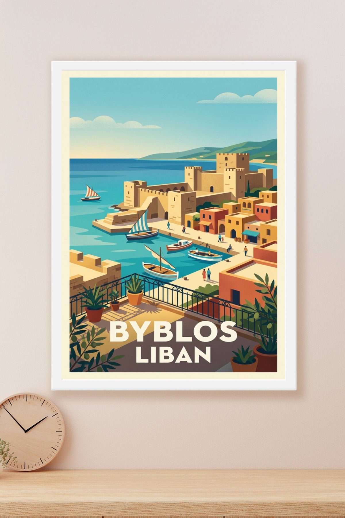 Affiche de Byblos, poster ville du Liban