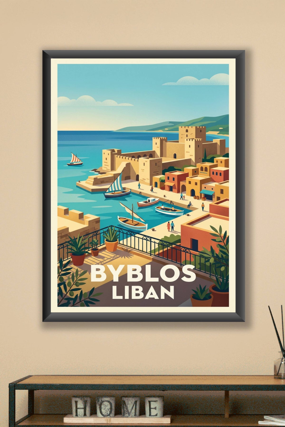 Affiche de Byblos, poster ville du Liban