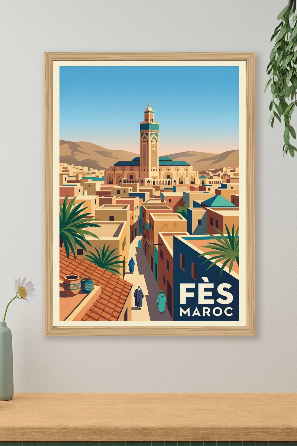 Poster de Fès, affiche ville du Maroc