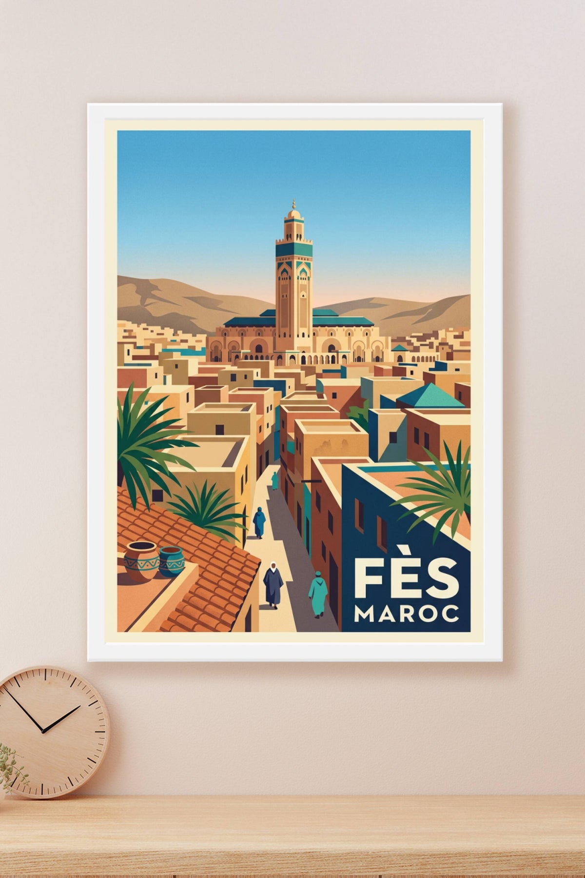Poster de Fès, affiche ville du Maroc